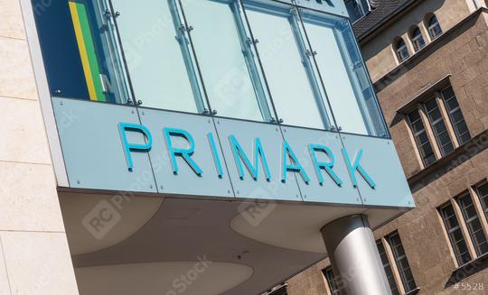 COLOGNE, GERMANY OCTOBER, 2017: Primark store with logo. Primark is an Irish clothing retailer, operating in Austria, Belgium, Germany, Ireland, Portugal, Spain, the Netherlands and the UK.  : Stock Photo or Stock Video Download rcfotostock photos, images and assets rcfotostock | RC Photo Stock.: