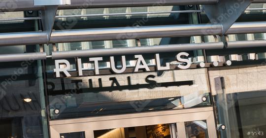 COLOGNE, GERMANY OCTOBER, 2017: the logo of the brand "Rituals". Rituals is a company for Cosmetics.  : Stock Photo or Stock Video Download rcfotostock photos, images and assets rcfotostock | RC Photo Stock.: