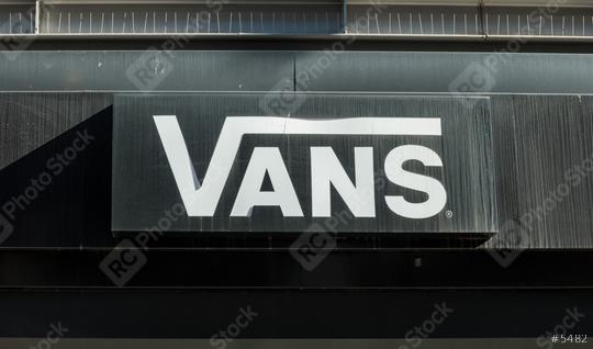 COLOGNE, GERMANY OCTOBER, 2017: Vans Logo on a store. Vans is an American clothing manufacturer. The brand is available in more than 170 countries worldwide.  : Stock Photo or Stock Video Download rcfotostock photos, images and assets rcfotostock | RC Photo Stock.: