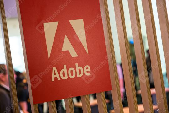 COLOGNE, GERMANY SEPTEMBER, 2017: Adobe Systems Logo. Adobe is a multinational software company that produces and sells multimedia and creativity software.  : Stock Photo or Stock Video Download rcfotostock photos, images and assets rcfotostock | RC Photo Stock.: