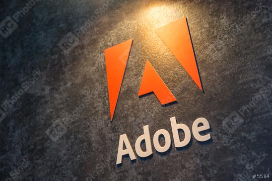 COLOGNE, GERMANY SEPTEMBER, 2017: Adobe Systems Logo. Adobe is a multinational software company that produces and sells multimedia and creativity software.  : Stock Photo or Stock Video Download rcfotostock photos, images and assets rcfotostock | RC Photo Stock.:
