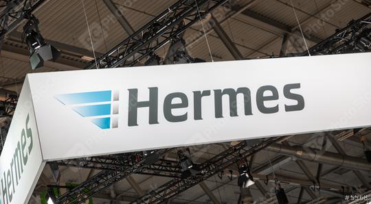 COLOGNE, GERMANY SEPTEMBER, 2017: The logo of the brand "Hermses". Hermes is Germany
