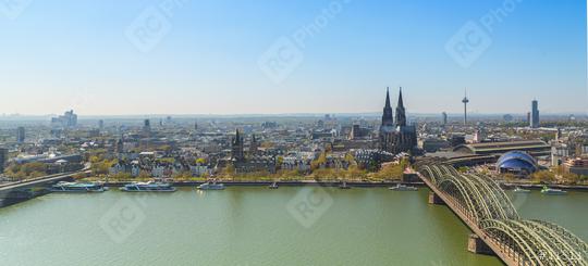 Cologne in spring panorama  : Stock Photo or Stock Video Download rcfotostock photos, images and assets rcfotostock | RC Photo Stock.: