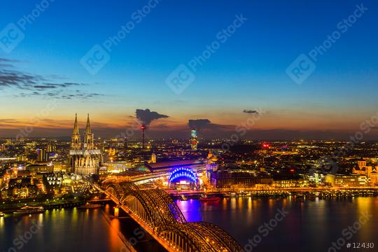 Cologne Night Cityscape  : Stock Photo or Stock Video Download rcfotostock photos, images and assets rcfotostock | RC Photo Stock.: