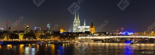 cologne night skyline panorama  : Stock Photo or Stock Video Download rcfotostock photos, images and assets rcfotostock | RC Photo Stock.: