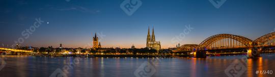 Cologne night Sykline Panorama  : Stock Photo or Stock Video Download rcfotostock photos, images and assets rcfotostock | RC Photo Stock.: