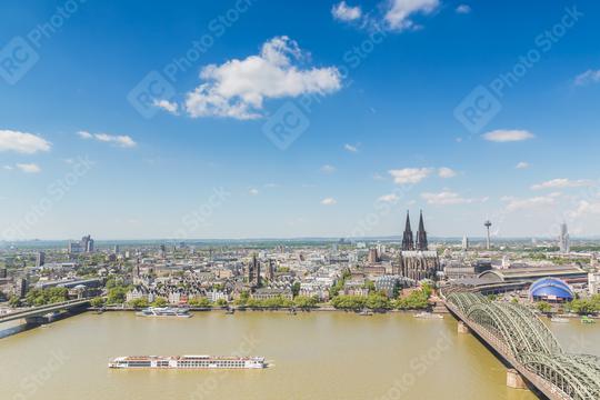 cologne skyline Aerial view  : Stock Photo or Stock Video Download rcfotostock photos, images and assets rcfotostock | RC Photo Stock.: