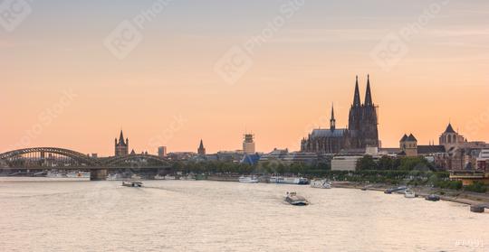 Cologne Skyline at nighttime  : Stock Photo or Stock Video Download rcfotostock photos, images and assets rcfotostock | RC Photo Stock.: