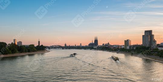 Cologne Skyline at sunset  : Stock Photo or Stock Video Download rcfotostock photos, images and assets rcfotostock | RC Photo Stock.: