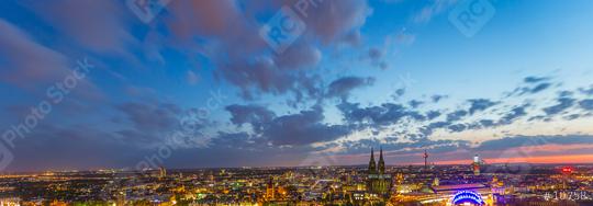 Cologne skyline at sunset with cloudy sky  : Stock Photo or Stock Video Download rcfotostock photos, images and assets rcfotostock | RC Photo Stock.: