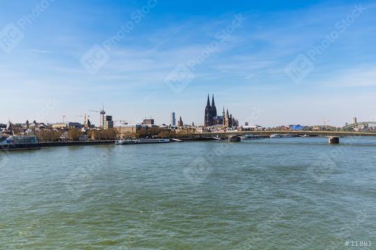 cologne skyline at the rhine river  : Stock Photo or Stock Video Download rcfotostock photos, images and assets rcfotostock | RC Photo Stock.:
