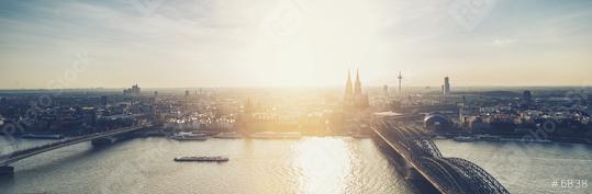 Cologne Skyline panorama at dusk  : Stock Photo or Stock Video Download rcfotostock photos, images and assets rcfotostock | RC Photo Stock.: