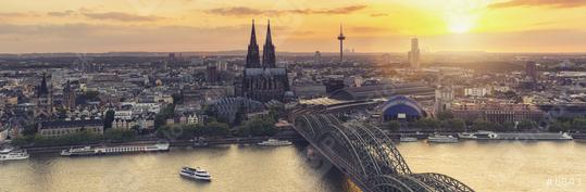 Cologne Skyline panorama at sunset  : Stock Photo or Stock Video Download rcfotostock photos, images and assets rcfotostock | RC Photo Stock.: