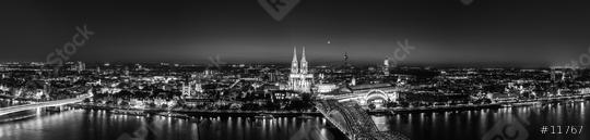 cologne skyline panorama in black and white  : Stock Photo or Stock Video Download rcfotostock photos, images and assets rcfotostock | RC Photo Stock.: