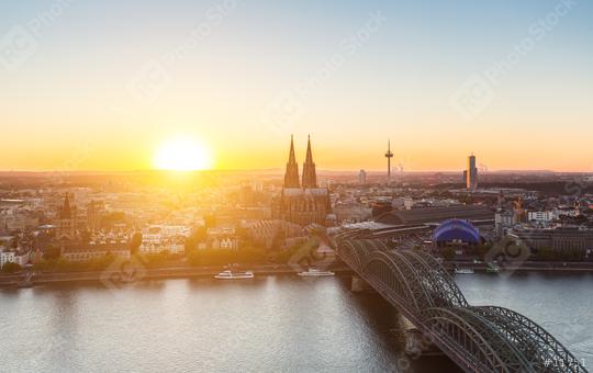 Cologne skyline sunset view  : Stock Photo or Stock Video Download rcfotostock photos, images and assets rcfotostock | RC Photo Stock.: