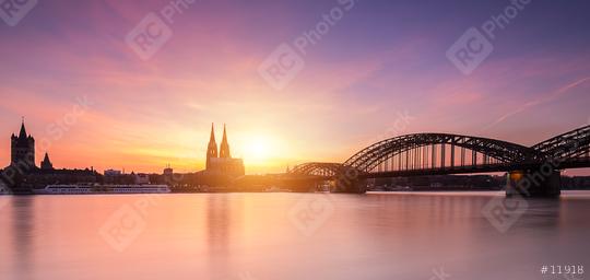 Cologne skyline with cathedral at sunset Silhouette  : Stock Photo or Stock Video Download rcfotostock photos, images and assets rcfotostock | RC Photo Stock.: