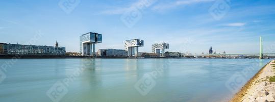 cologne skyline with Crane Houses   : Stock Photo or Stock Video Download rcfotostock photos, images and assets rcfotostock | RC Photo Stock.: