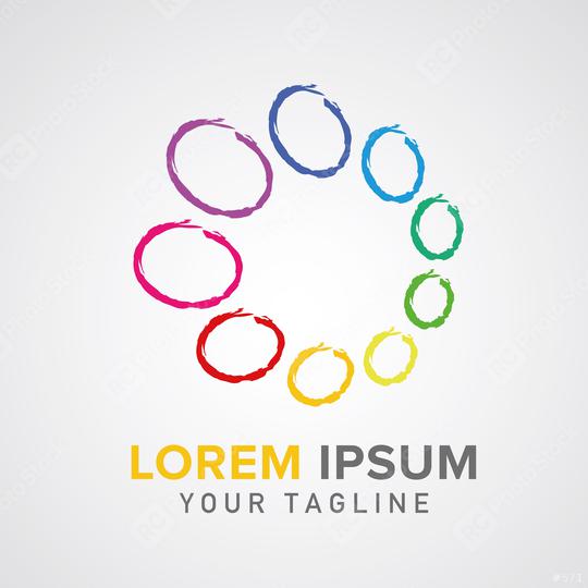 Color circle segments, round spectrum logotype idea. Multicolor palette, physics, Colorful rainbow concept. Editable Design. Corporate identity design. Vector illustration. Eps 10 vector file.  : Stock Photo or Stock Video Download rcfotostock photos, images and assets rcfotostock | RC Photo Stock.: