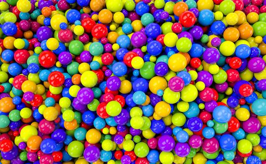 colored plastic balls background in a children