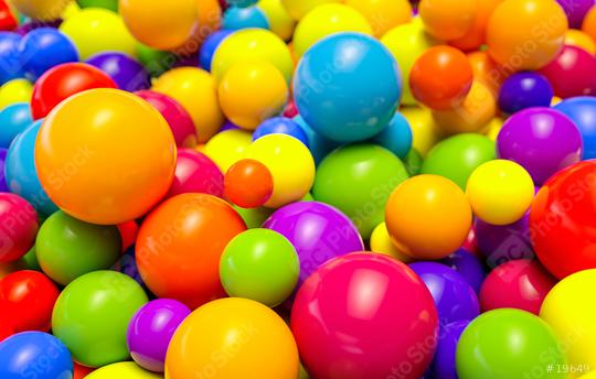 colored plastic balls in a children