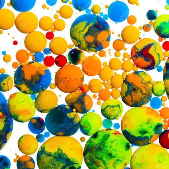 Colorful balls ink oil paint on white  : Stock Photo or Stock Video Download rcfotostock photos, images and assets rcfotostock | RC Photo Stock.: