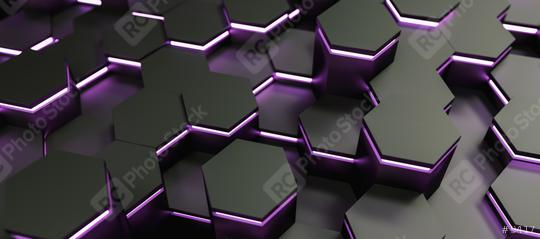 colorful bright neon uv purple lights abstract hexagons background pattern - 3D rendering - Illustration   : Stock Photo or Stock Video Download rcfotostock photos, images and assets rcfotostock | RC Photo Stock.: