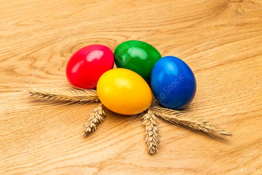 colorful easter eggs with corn ears  : Stock Photo or Stock Video Download rcfotostock photos, images and assets rcfotostock | RC Photo Stock.: