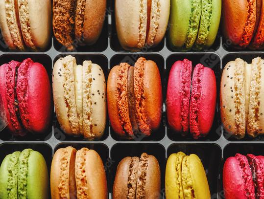 Colorful macarons in a row. Different colorful macaroons in Tasty sweet color - Bakery concept image  : Stock Photo or Stock Video Download rcfotostock photos, images and assets rcfotostock | RC Photo Stock.: