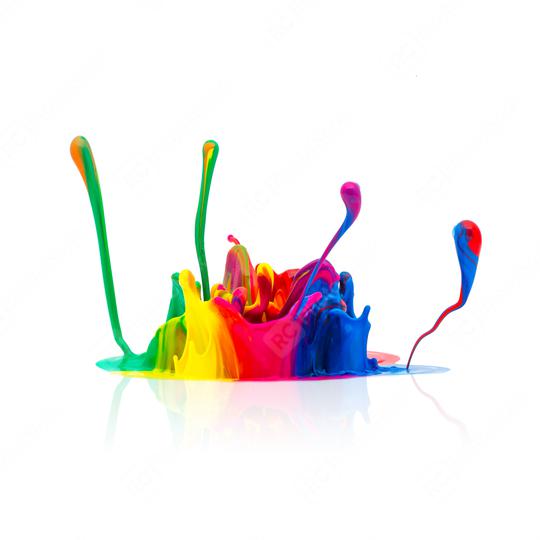 Colorful paint splash isolated on white  : Stock Photo or Stock Video Download rcfotostock photos, images and assets rcfotostock | RC Photo Stock.: