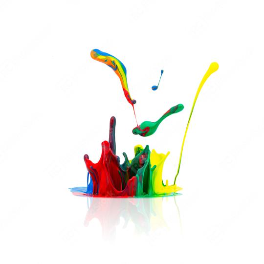 Colorful paint splash on white  : Stock Photo or Stock Video Download rcfotostock photos, images and assets rcfotostock | RC Photo Stock.: