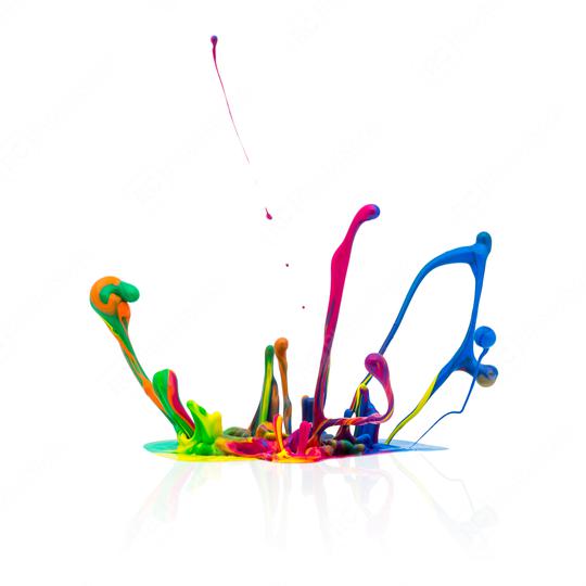 Colorful paint splashing on white  : Stock Photo or Stock Video Download rcfotostock photos, images and assets rcfotostock | RC Photo Stock.: