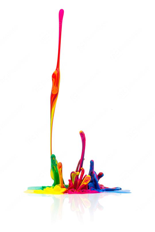 Colorful paint splashing on white  : Stock Photo or Stock Video Download rcfotostock photos, images and assets rcfotostock | RC Photo Stock.: