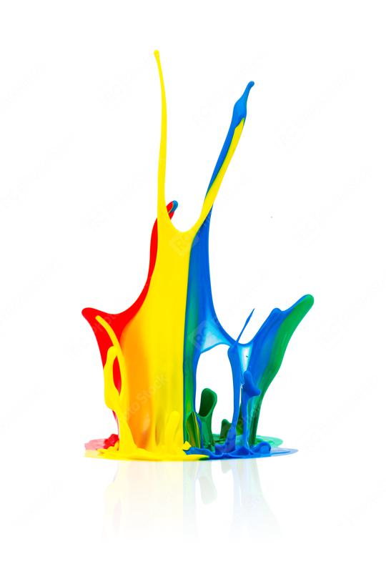 Colorful paint splashing on white  : Stock Photo or Stock Video Download rcfotostock photos, images and assets rcfotostock | RC Photo Stock.:
