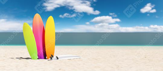colorful surfboards on the beach, copy space for individual text  : Stock Photo or Stock Video Download rcfotostock photos, images and assets rcfotostock | RC Photo Stock.: