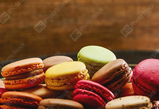 Colorful tasty french macaroons, including copy space  : Stock Photo or Stock Video Download rcfotostock photos, images and assets rcfotostock | RC Photo Stock.: