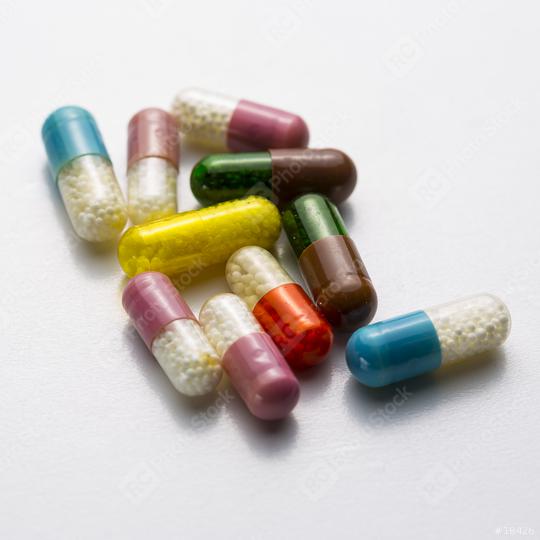 Colorfull Tablets capsule mix heap therapy flu antibiotic pharmacy medicine medical  : Stock Photo or Stock Video Download rcfotostock photos, images and assets rcfotostock | RC Photo Stock.: