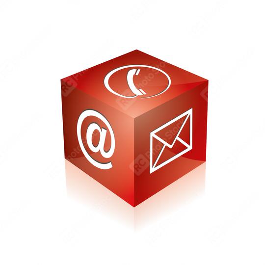 contact cube red phone icon vector eps  : Stock Photo or Stock Video Download rcfotostock photos, images and assets rcfotostock | RC Photo Stock.: