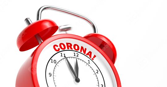 Corona Coronavirus COVID-19 text as concept on a red vintage alarm clock  : Stock Photo or Stock Video Download rcfotostock photos, images and assets rcfotostock | RC Photo Stock.: