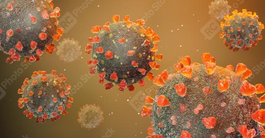 Corona virus Sars-CoV-2 - Schematic image of viruses of the Corona family. 3D rendering.  : Stock Photo or Stock Video Download rcfotostock photos, images and assets rcfotostock | RC Photo Stock.: