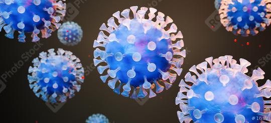 Corona virus strain 2019 (2019-nCoV) 3D medical illustration. Microscopic view of a floating cell, flu virus, corona virus strain syndrome, severe acute respiratory. 3d rendering.  : Stock Photo or Stock Video Download rcfotostock photos, images and assets rcfotostock | RC Photo Stock.: