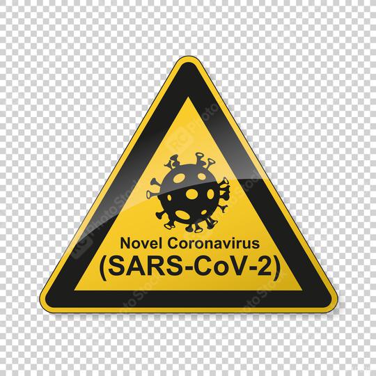 Coronavirus 2019-nCoV. Corona virus Pathogen respiratory infection attention sign. Safety signs, warning Sign, Danger BGV Pandemic medical concept for covid-19 on transparent background. Vector Eps10  : Stock Photo or Stock Video Download rcfotostock photos, images and assets rcfotostock | RC Photo Stock.: