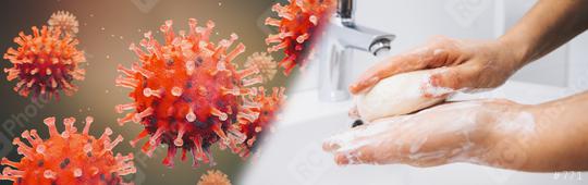 Coronavirus 2019-ncov pandemic prevention wash hands with soap warm water and , rubbing nails and fingers washing frequently or using hand sanitizer gel, against virus.  : Stock Photo or Stock Video Download rcfotostock photos, images and assets rcfotostock | RC Photo Stock.:
