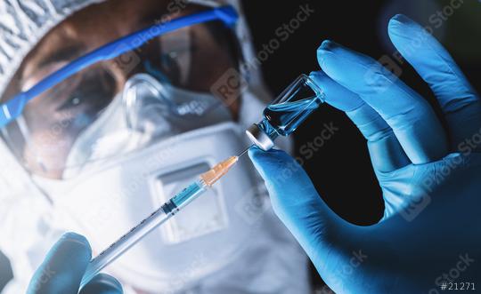 coronavirus vaccine in researcher hands, Doctor, nurse, scientist holds syringe and bottle with vaccine for  COVID-19 cure. Concept of corona virus treatment, injection, shot and clinical trial during  : Stock Photo or Stock Video Download rcfotostock photos, images and assets rcfotostock | RC Photo Stock.: