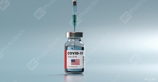 COVID-19 Coronavirus mRNA Vaccine and Syringe with flag of the USA America on the label. Concept Image for SARS cov 2 infection pandemic  : Stock Photo or Stock Video Download rcfotostock photos, images and assets rcfotostock | RC Photo Stock.: