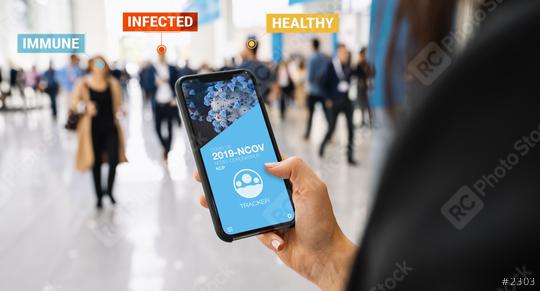 covid-19 pandemic tracking app on a mobile smartphone. Close up of woman tracking crowd of people in a smartphone screen application. Hand holding smart device. Mockup website. coronavirus corona  : Stock Photo or Stock Video Download rcfotostock photos, images and assets rcfotostock | RC Photo Stock.: