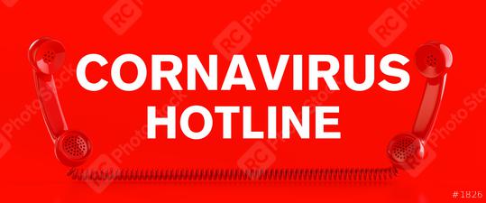 Covid-19 Sars-CoV-2 Coronavirus hotline with telephone  : Stock Photo or Stock Video Download rcfotostock photos, images and assets rcfotostock | RC Photo Stock.: