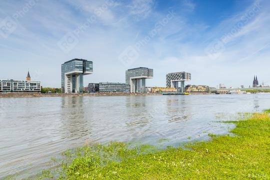 crane houses in cologne at the rhine shore  : Stock Photo or Stock Video Download rcfotostock photos, images and assets rcfotostock | RC Photo Stock.: