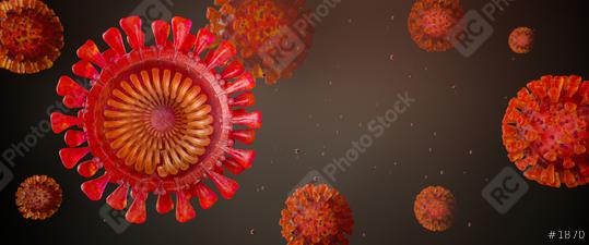 Cross-section of Sars-CoV-2 coronavirus which triggers the lung disease Covid-19 - copyspace for your individual text - 3D Rendering  : Stock Photo or Stock Video Download rcfotostock photos, images and assets rcfotostock | RC Photo Stock.: