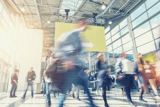 crowd of anonymous blurred people rushing at a trade show  : Stock Photo or Stock Video Download rcfotostock photos, images and assets rcfotostock | RC Photo Stock.: