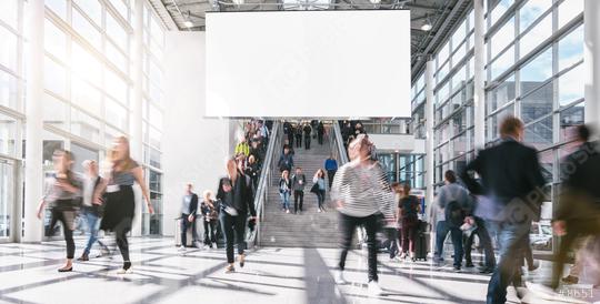 crowd of anonymous people walking at a trade fair   : Stock Photo or Stock Video Download rcfotostock photos, images and assets rcfotostock | RC Photo Stock.: